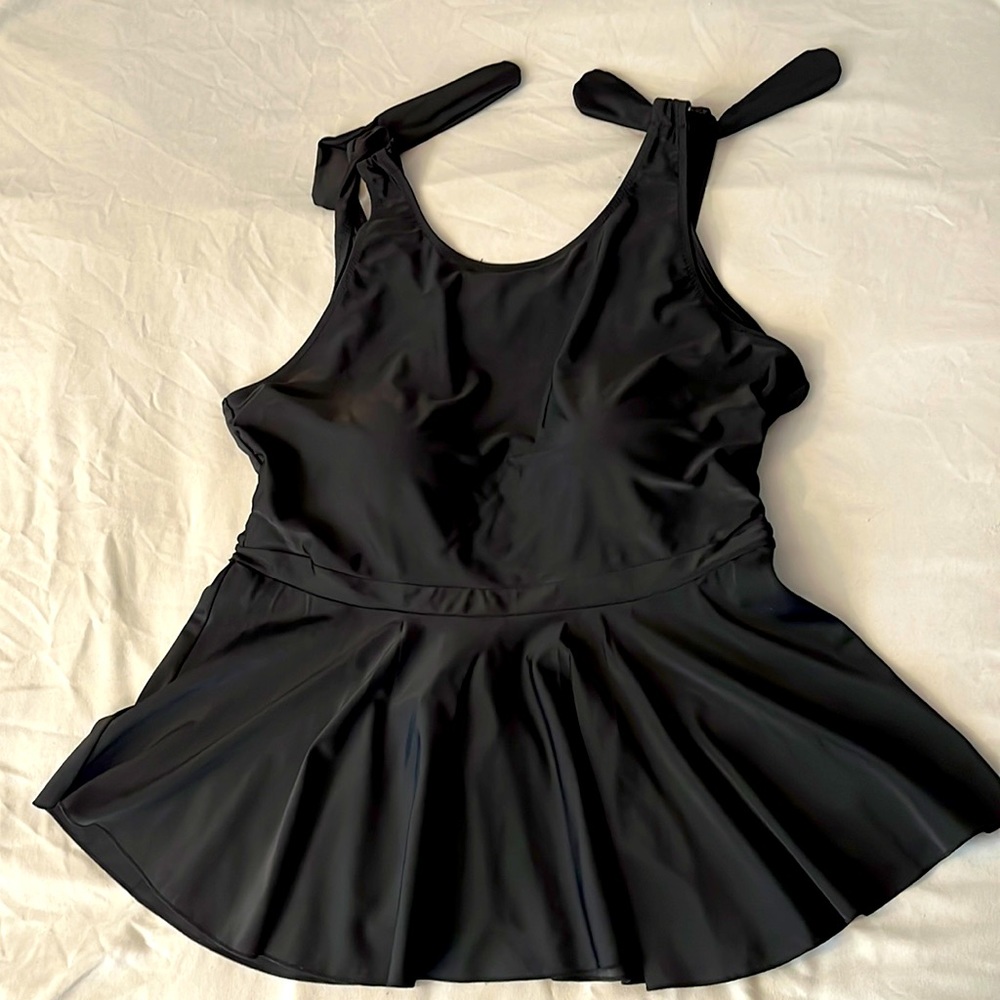 Latched Mama Peplum Nursing Swim Tank, size 1X